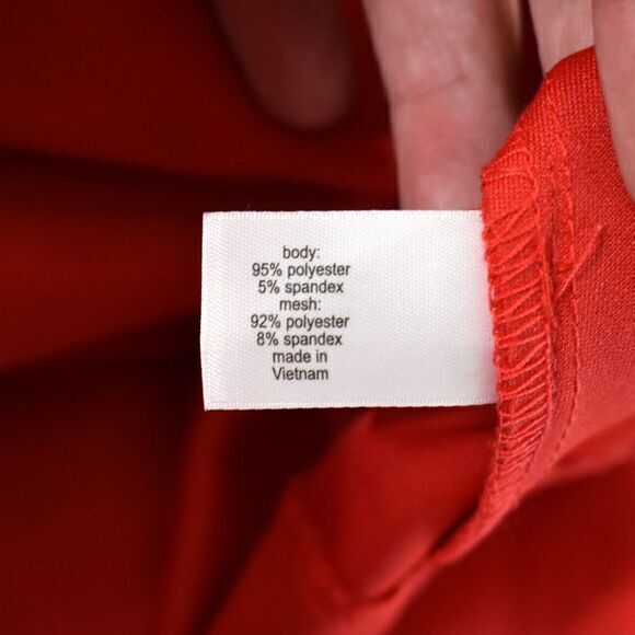 Lane Bryant Illusion Neck Midi Dress Bell Sleeve Size 20 New with Tags Color Red - Picture 6 of 9